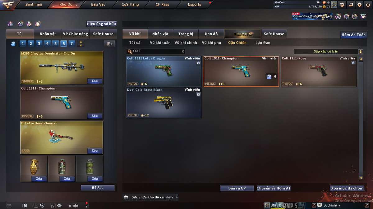 shop acc cf uy tin gia re